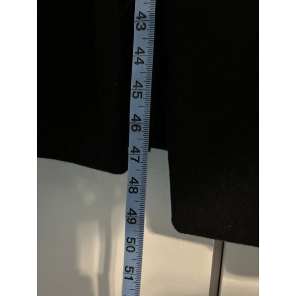 Doubled-breasted Black Long‎ Black Overcoat 44R By Evan Picone with Gloves (L) - Picture 5 of 8